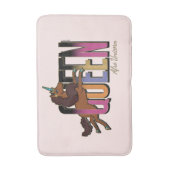 Afro Eenhoorn Queen Design Badmat (Voorkant Verticaal)