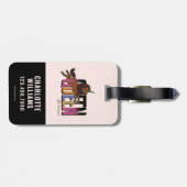 Afro Eenhoorn Queen Design Bagagelabel (Achterkant horizontaal)