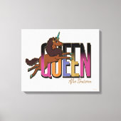 Afro Eenhoorn Queen Design Canvas Afdruk (Voorkant)