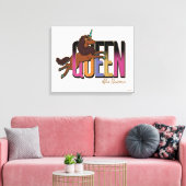 Afro Eenhoorn Queen Design Canvas Afdruk (Insitu (Woonkamer))