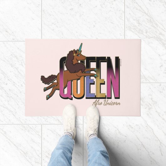 Afro Eenhoorn Queen Design Deurmat (Binnen)