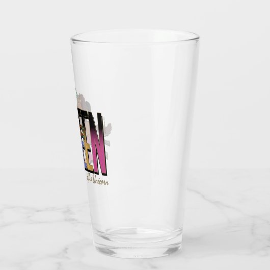 Afro Eenhoorn Queen Design Glas (Links)