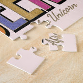 Afro Eenhoorn Queen Design Legpuzzel (Zijkant)