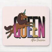 Afro Eenhoorn Queen Design Muismat (Voorkant)