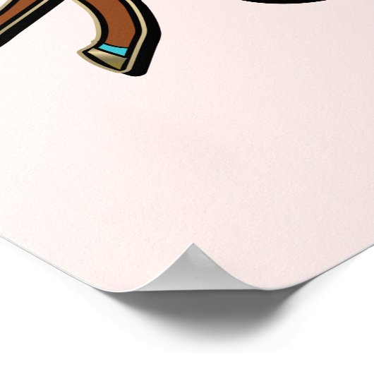 Afro Eenhoorn Queen Design Poster (Hoek)