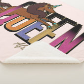 Afro Eenhoorn Queen Design Sherpa Deken (3/4)