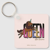 Afro Eenhoorn Queen Design Sleutelhanger (Voorkant)