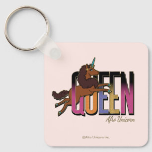 Afro Eenhoorn Queen Design Sleutelhanger