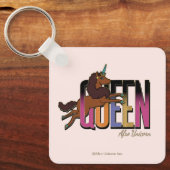 Afro Eenhoorn Queen Design Sleutelhanger (Voorkant)