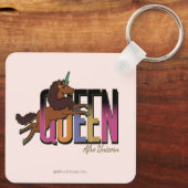 Afro Eenhoorn Queen Design Sleutelhanger (Achterkant)