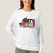 Afro Eenhoorn Queen Design T-shirt (Voorkant)
