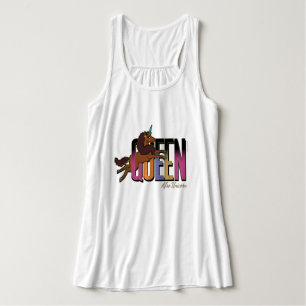 Afro Eenhoorn Queen Design Tanktop