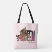 Afro Eenhoorn Queen Design Tote Bag (Achterkant)