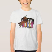 Afro Eenhoorn Queen Design Tri-Blend Shirt (Voorkant)