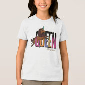 Afro Eenhoorn Queen Design Tri-Blend Shirt (Voorkant)