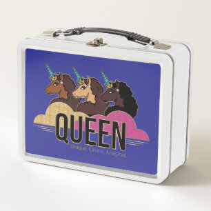 Afro Eenhoorn Queen Trio Design