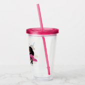 Afro Eenhoorn Queen Trio Design Acryl Drinkbeker (Links)