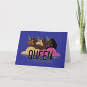 Afro Eenhoorn Queen Trio Design Kaart (Voorkant)