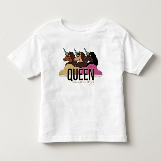 Afro Eenhoorn Queen Trio Design Kinder Shirts (Voorkant)