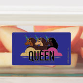 Afro Eenhoorn Queen Trio Design Labels (Aangebracht)