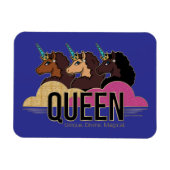 Afro Eenhoorn Queen Trio Design Magneet (Horizontaal)