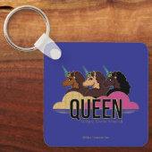 Afro Eenhoorn Queen Trio Design Sleutelhanger (Voorkant)