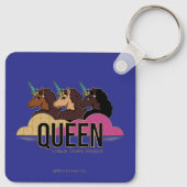 Afro Eenhoorn Queen Trio Design Sleutelhanger (Achterkant)