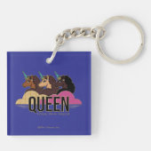 Afro Eenhoorn Queen Trio Design Sleutelhanger (Achterkant)