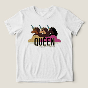 Afro Eenhoorn Queen Trio Design Tri-Blend Shirt