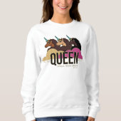 Afro Eenhoorn Queen Trio Design Trui (Voorkant)