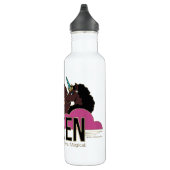Afro Eenhoorn Queen Trio Design Waterfles (Rechts)
