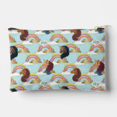 Afro Eenhoorn Regenboog en Harten Patroon Etui (Achterkant)