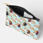 Afro Eenhoorn Regenboog en Harten Patroon Etui (Open)