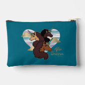 Afro Eenhoorn Trio Heart Design Etui (Achterkant)