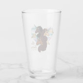 Afro Eenhoorn Trio Heart Design Glas (Achterkant)
