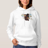 Afro Eenhoorn Trio Heart Design Hoodie (Voorkant)