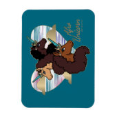 Afro Eenhoorn Trio Heart Design Magneet (Verticaal)