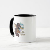 Afro Eenhoorn Trio Heart Design Mok (Voorkant links)