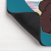 Afro Eenhoorn Trio Heart Design Muismat (Hoek)