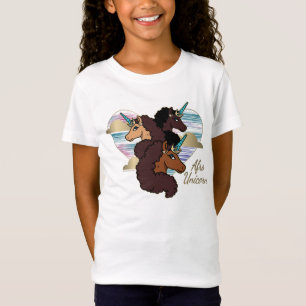 Afro Eenhoorn Trio Heart Design T-shirt