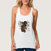Afro Eenhoorn Trio Heart Design Tanktop (Voorkant)