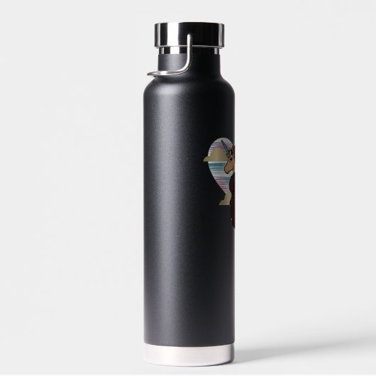 Afro Eenhoorn Trio Heart Design Waterfles (Rechts)