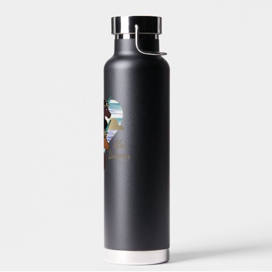 Afro Eenhoorn Trio Heart Design Waterfles (Links)