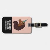 afro-eenhoorn | Uniek Bagagelabel (Voorkant horizontaal)