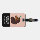 afro-eenhoorn | Uniek Bagagelabel (Achterkant horizontaal)