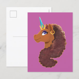 afro-eenhoorn Uniek Briefkaart