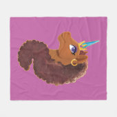 afro-eenhoorn | Uniek Fleece Deken (Voorkant (Horizontaal))