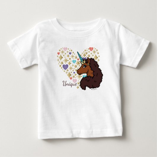 Afro Eenhoorn | Uniek Hart Ontwerp (Voorkant)