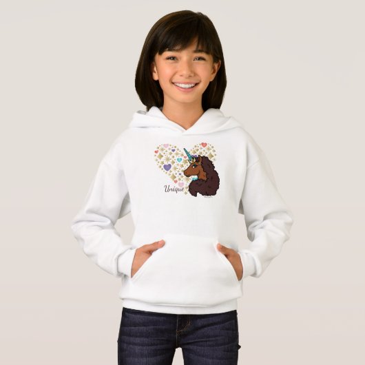 afro-eenhoorn | Uniek hartontwerp (Voorkant volledig)