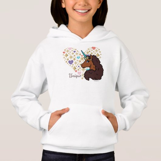 afro-eenhoorn | Uniek hartontwerp (Voorkant)